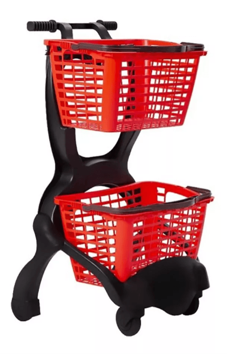 Carrinho para Compras 2 Cestos