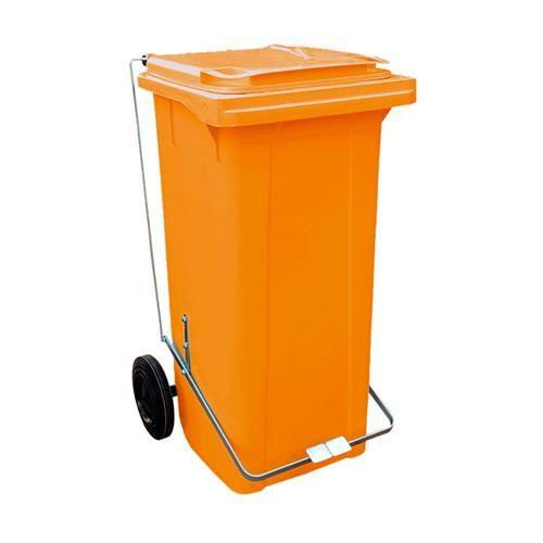 Lixeira Com Rodas e Pedal 120 Litros